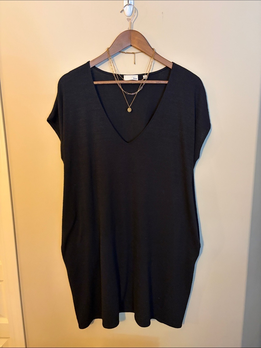 50. Wilfred Black V-Neck Midi Dress